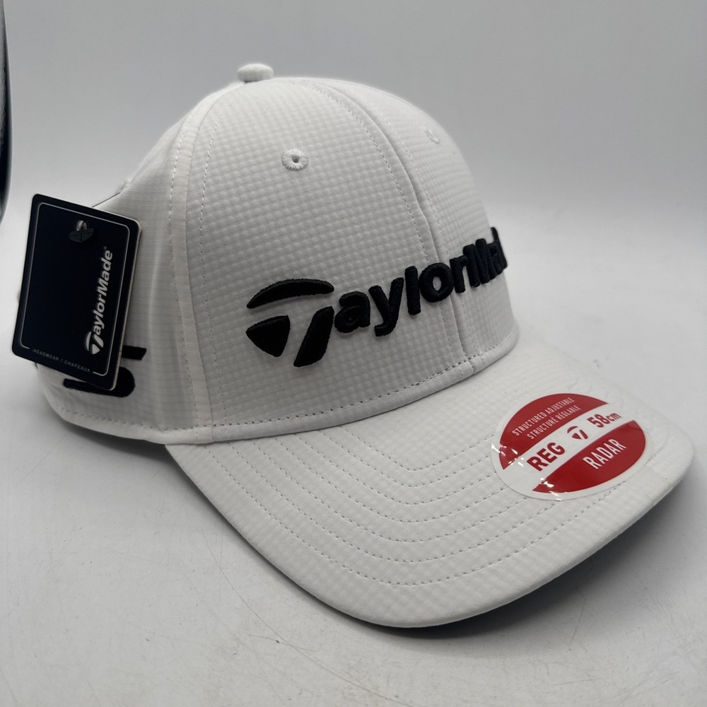 NEW 2026 TaylorMade Tour Radar Qi4D/TP5 White Adjustable Golf Hat/Cap